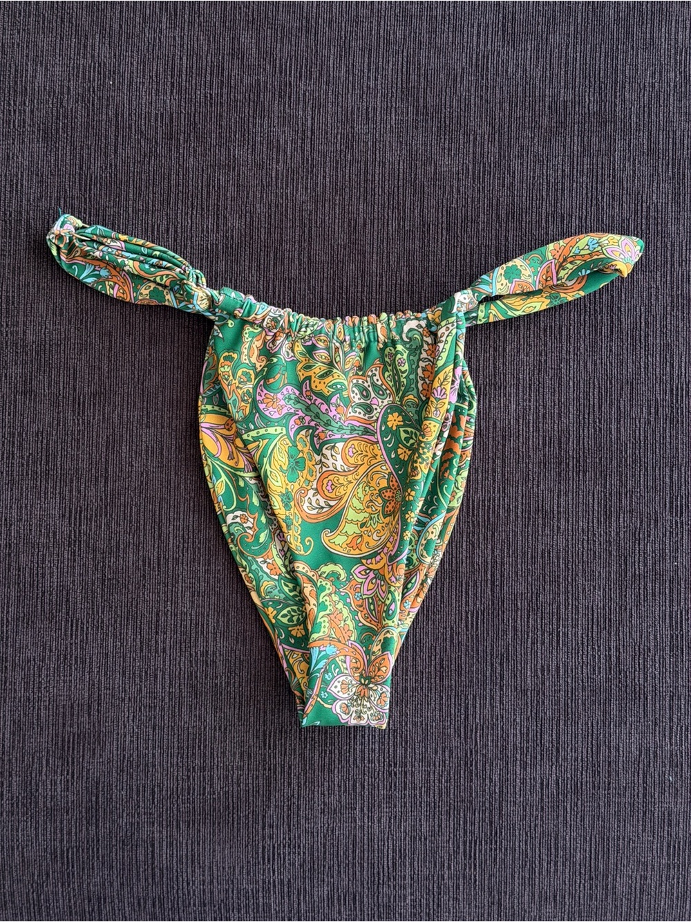SKATIE S Bobbi Bottom in Riviera - Green Paisley Bikini Bottom